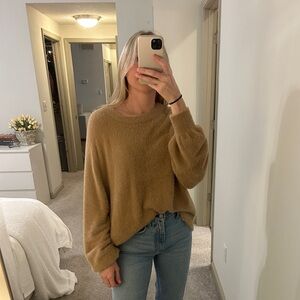 Aerie Soft Brown Crew Neck Sweater
